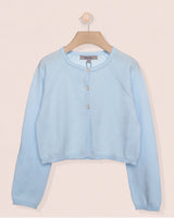 Betsy Powder Blue Cardigan with Butterfly Buttons