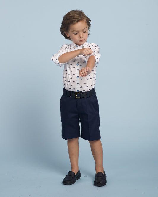 Renard  Italian Blue Cars Shirt