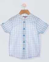 Brando Light Blue Gingham Tunic