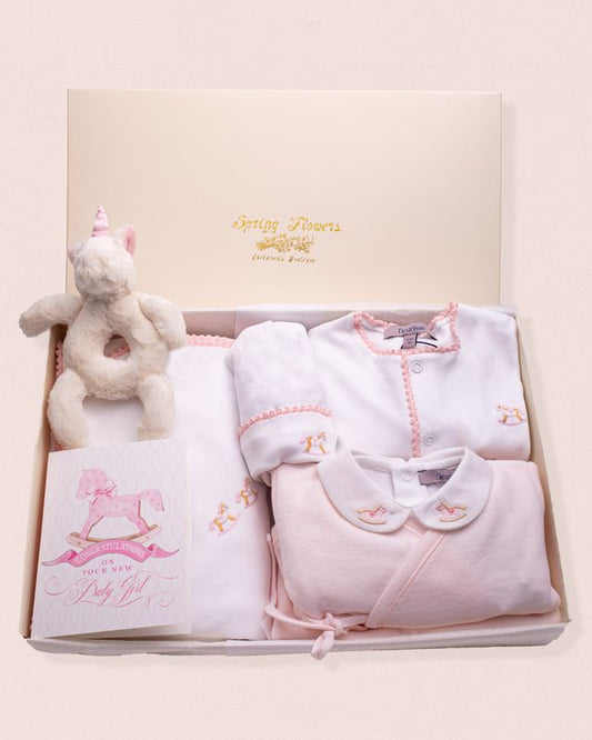 Pima Pink Embroidered Rocking Horse Bundle - Bundle