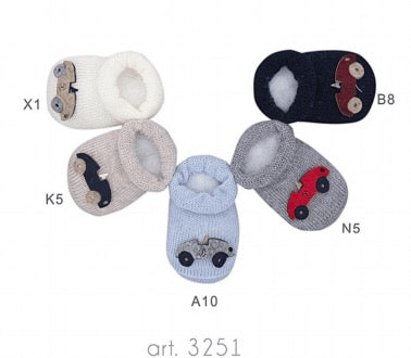 Story Loris Light Blue Car Booties - Sock