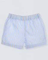 Cuff Short Light Blue Thin Stripe