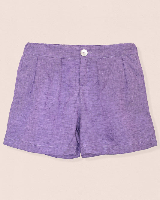 Elie Italian Purple Linen Shorts - pant