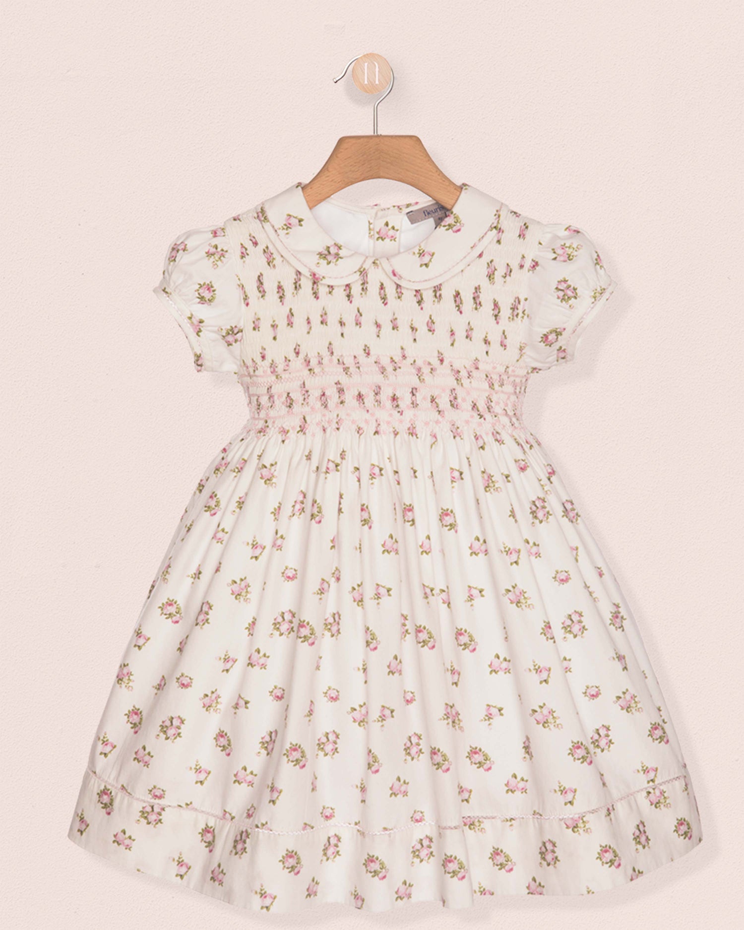Emma Elegant Rosebuds Smocked Dress