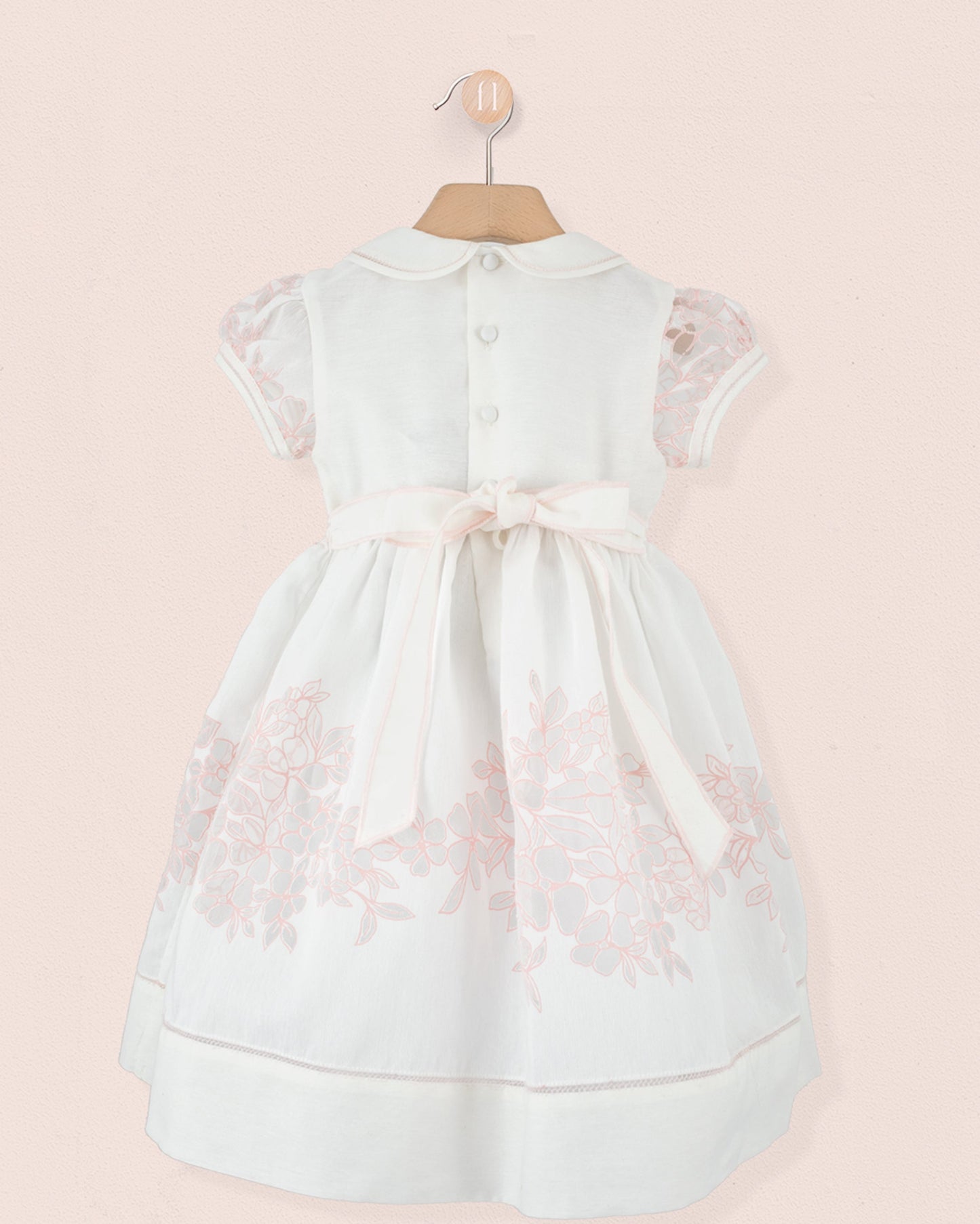 Emma Italian Doppia Pink Smock - Smocked Dress