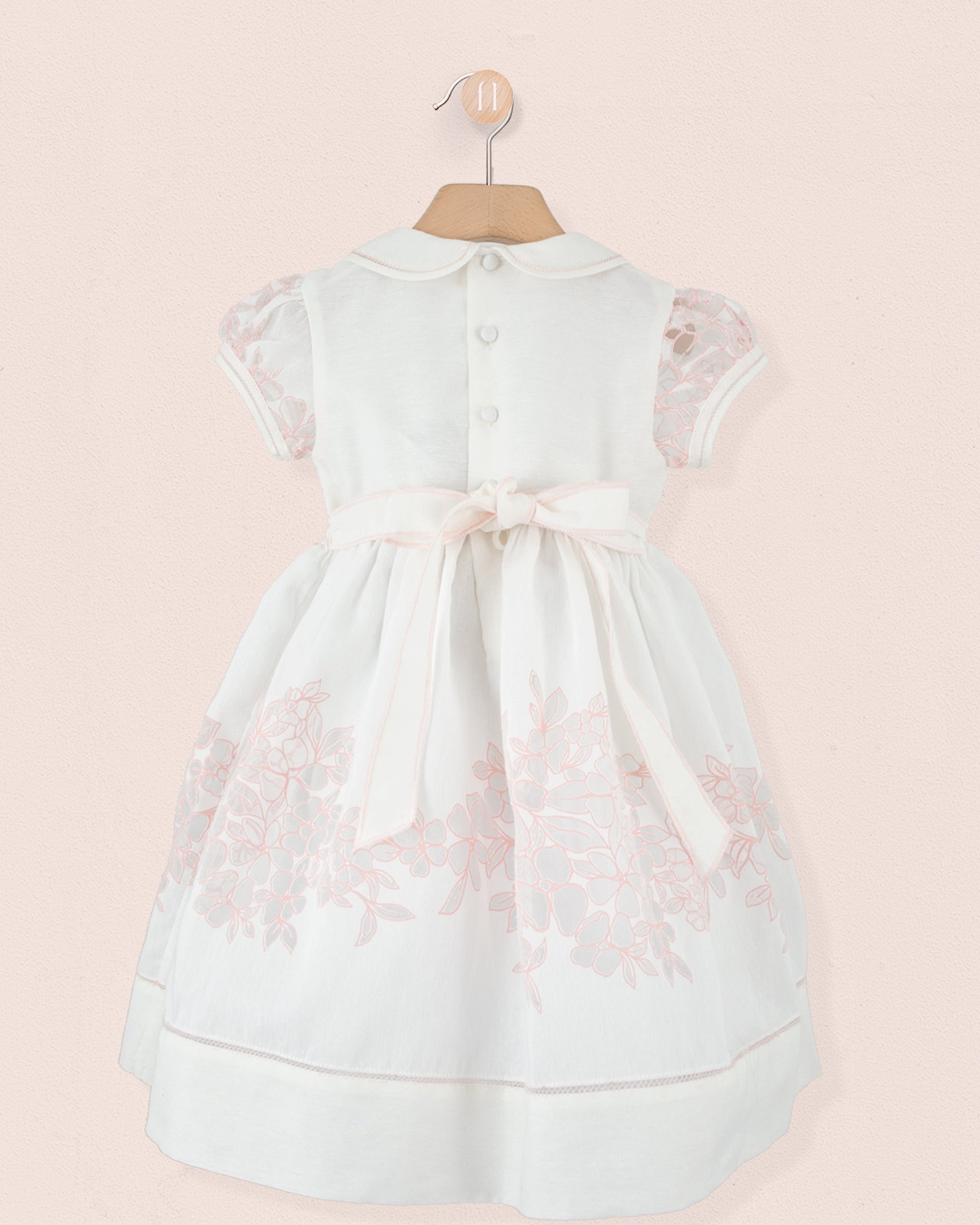 Emma Italian Doppia Pink Smock - Smocked Dress