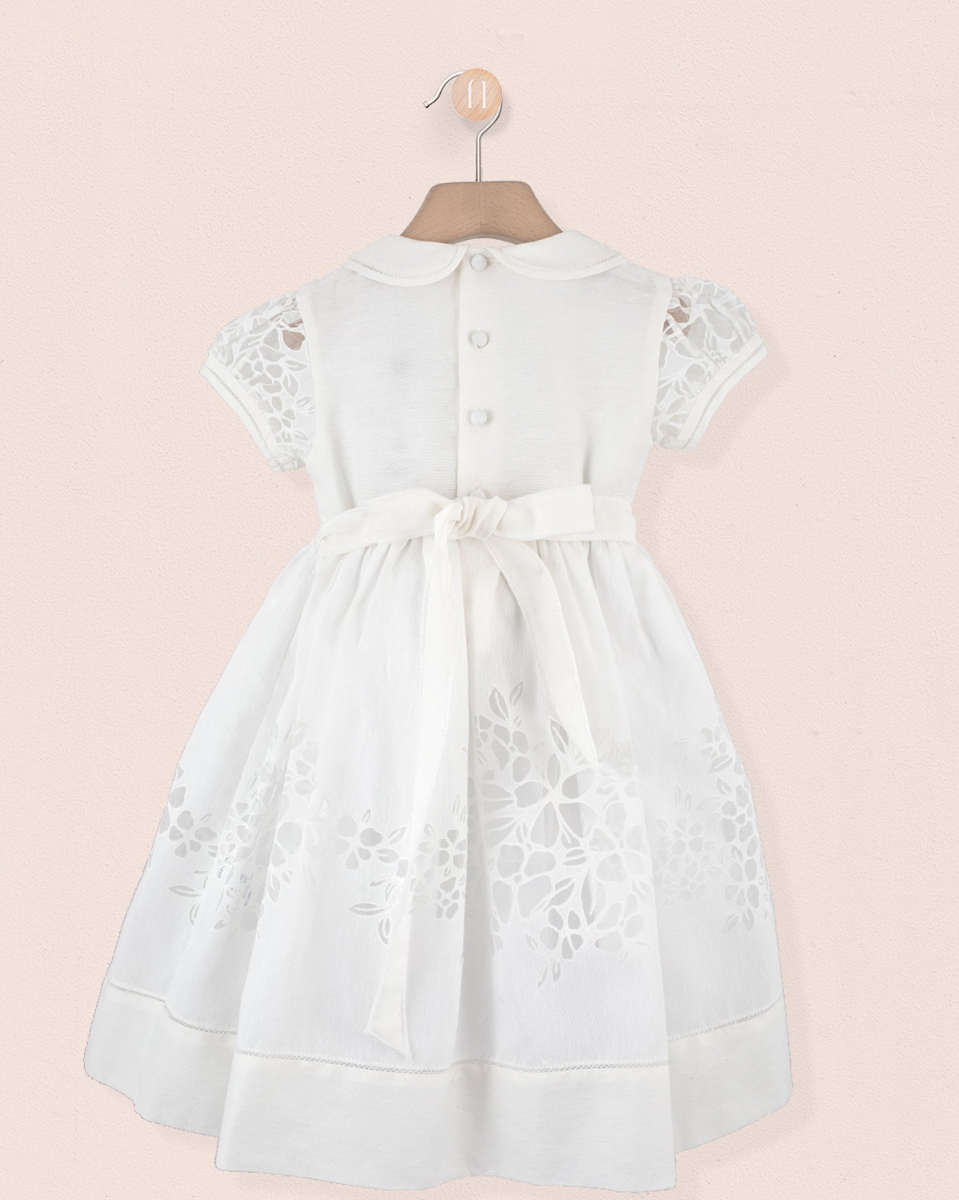 Emma Italian Doppia White Smock - Smocked Dress