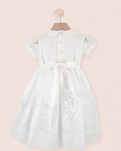 Emma Italian Doppia White Smock - Smocked Dress