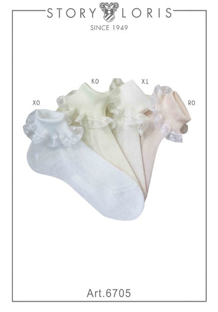 Story Loris Lace Sock White