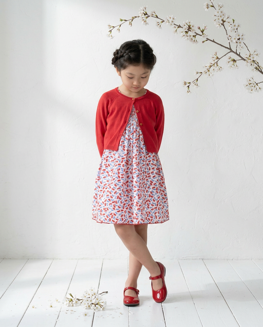 Elize Florentine Cherries Smocked Dress