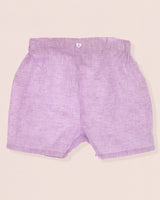 Iris Italian Lilac Linen Shorts