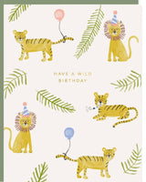 Lions and Tigers Birthday Card