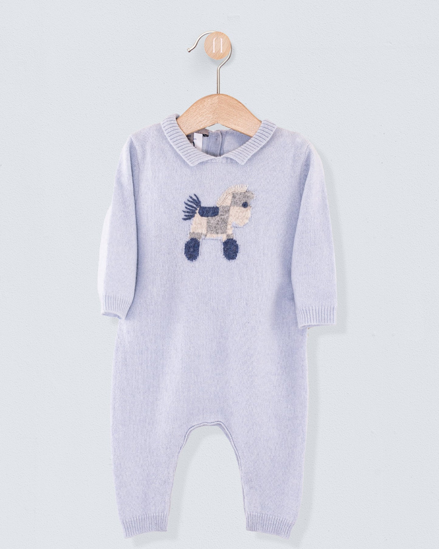 Logan Light Blue Cashmere Romper - Romper