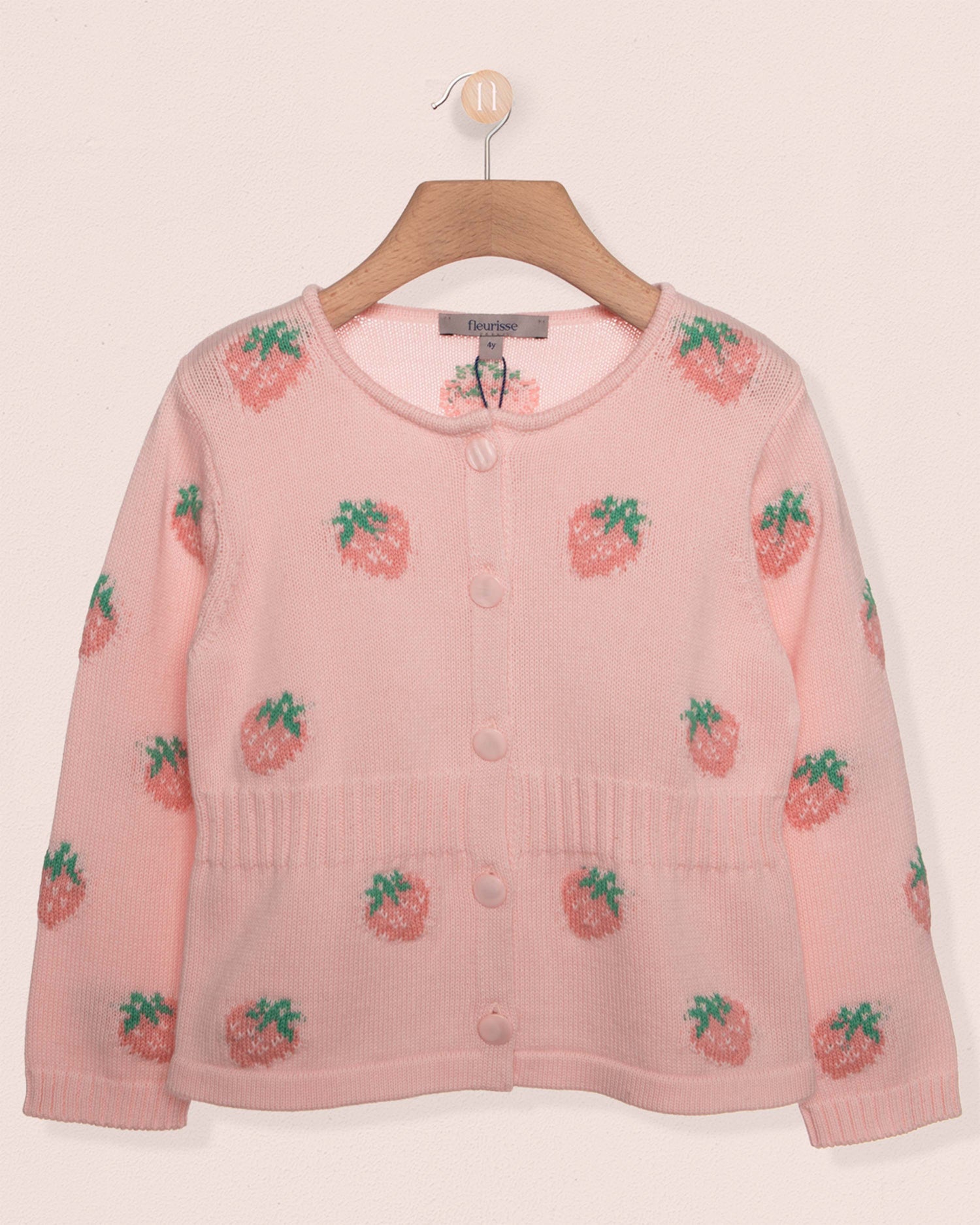 Madison Strawberry Cotton Cardigan