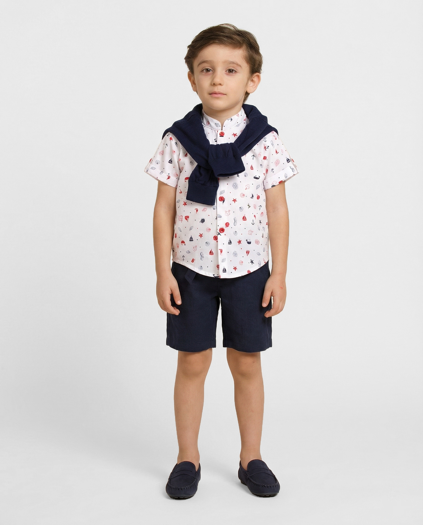 Brando Navy Seashells Tunic