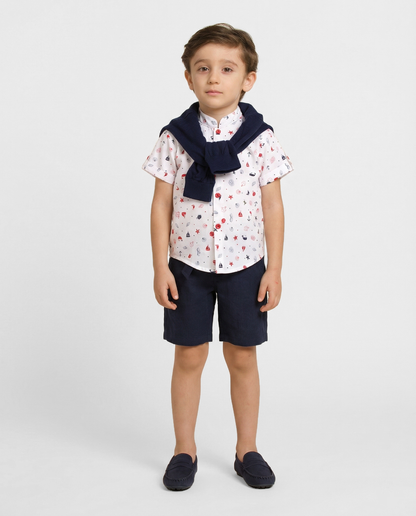 Brando Navy Seashells Tunic