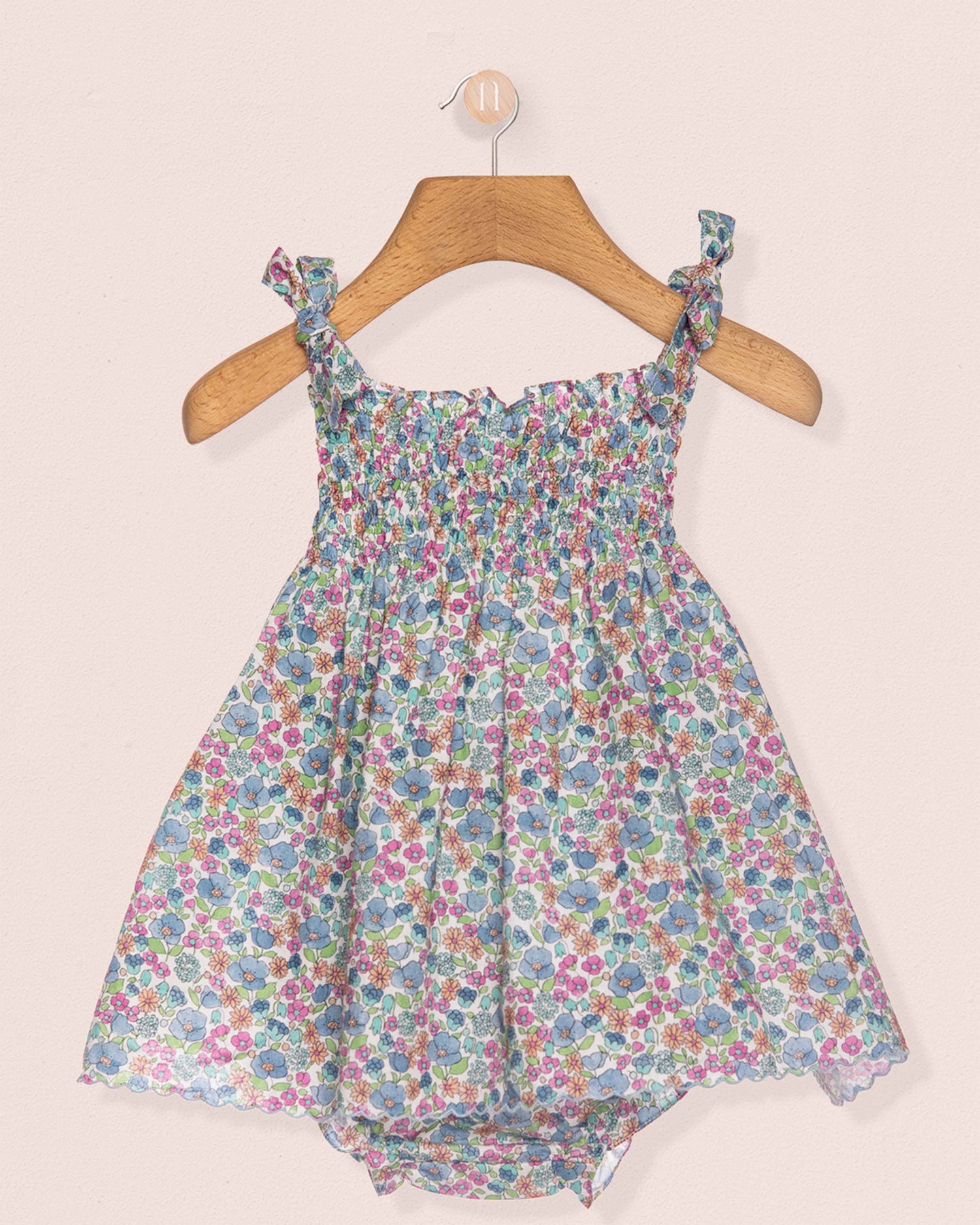 Millie Blue Primrose Voile Mini Dress Set