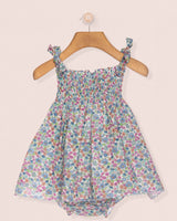 Millie Blue Primrose Voile Mini Dress Set