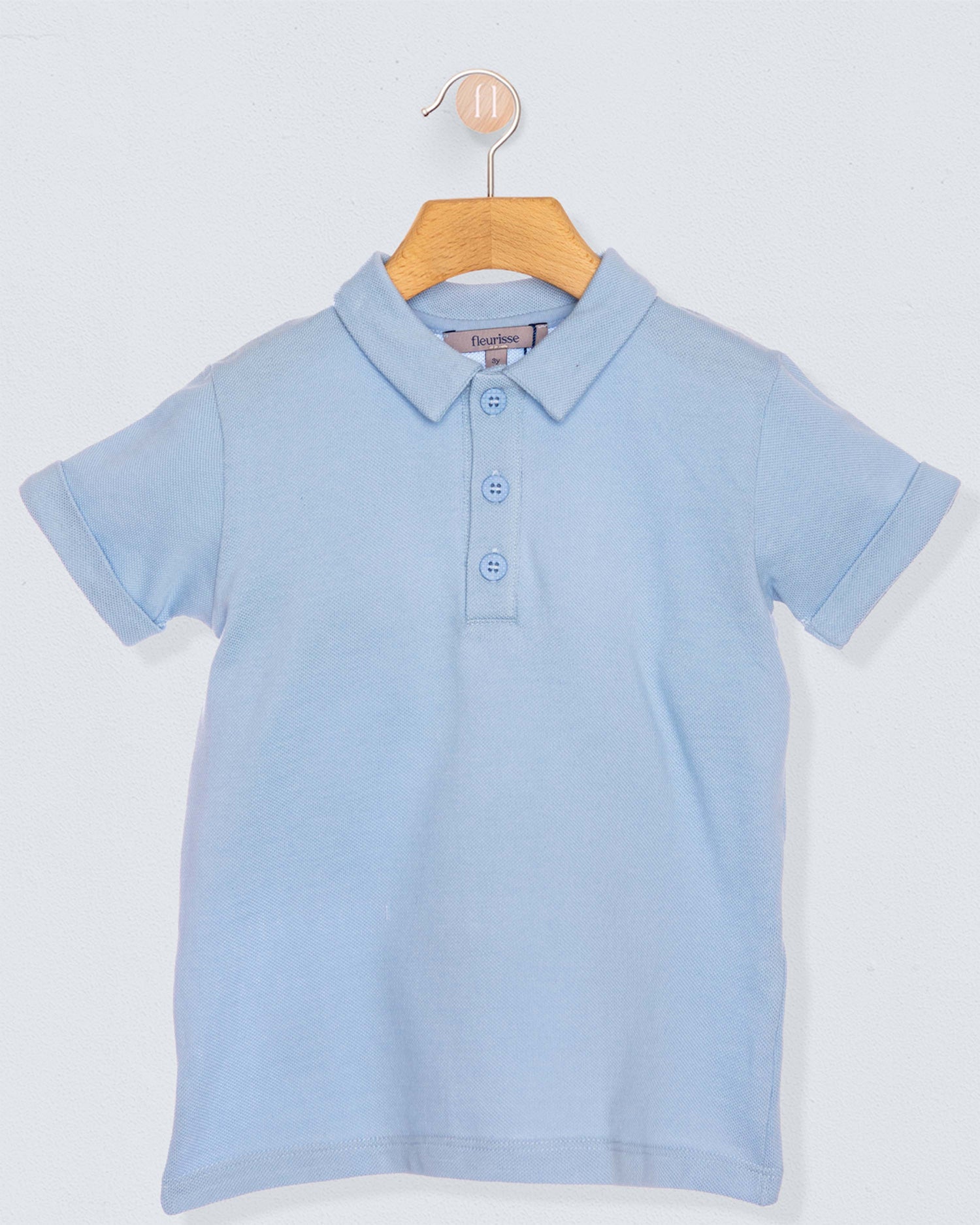 Oscar Polo Shirt Medium Blue Italian Piquet