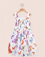 Portofino Italian White Butterflies Dress