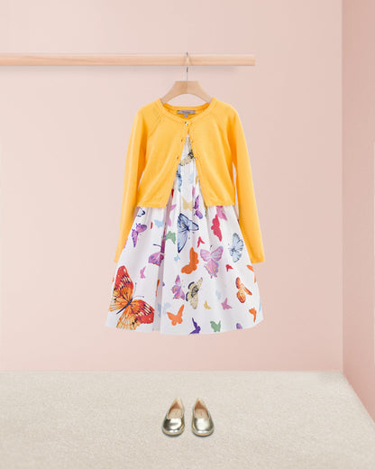 Portofino Italian White Butterflies Dress - Dress