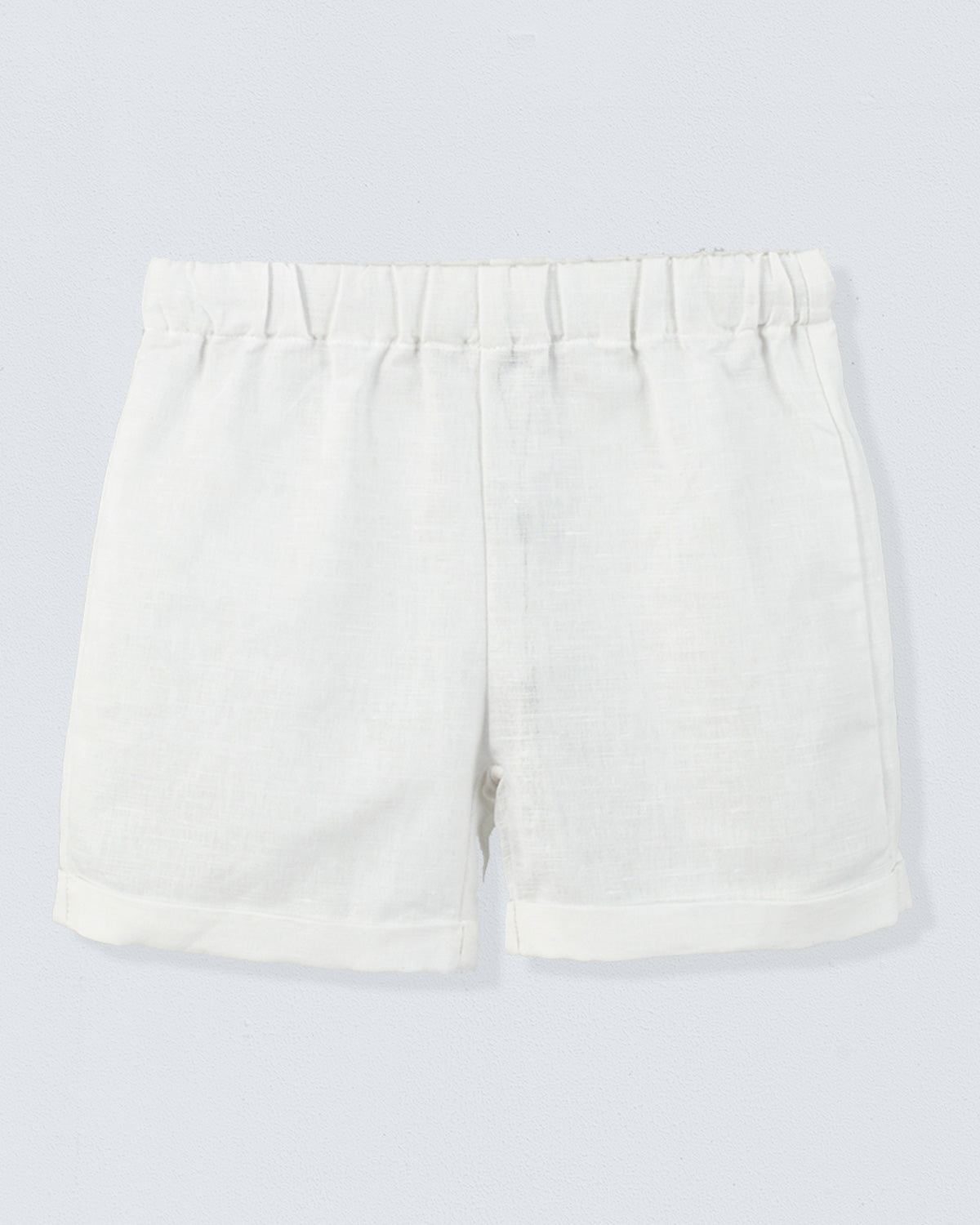 Cuff Short Italian White Linen - Pant