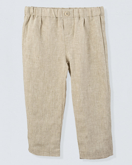 Rome Pull-On Italian Natural Linen Pant - Pant
