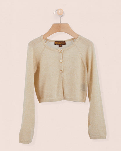 Serena Gold Wool Bolero2 - Cardigan