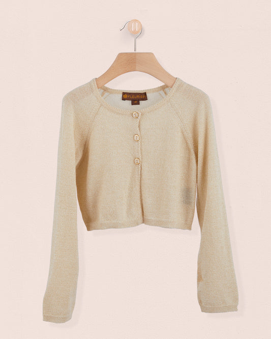 Serena Gold Wool Bolero2 - Cardigan