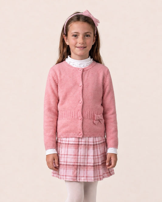 Pleated Skirt Pink Plaid Flannel