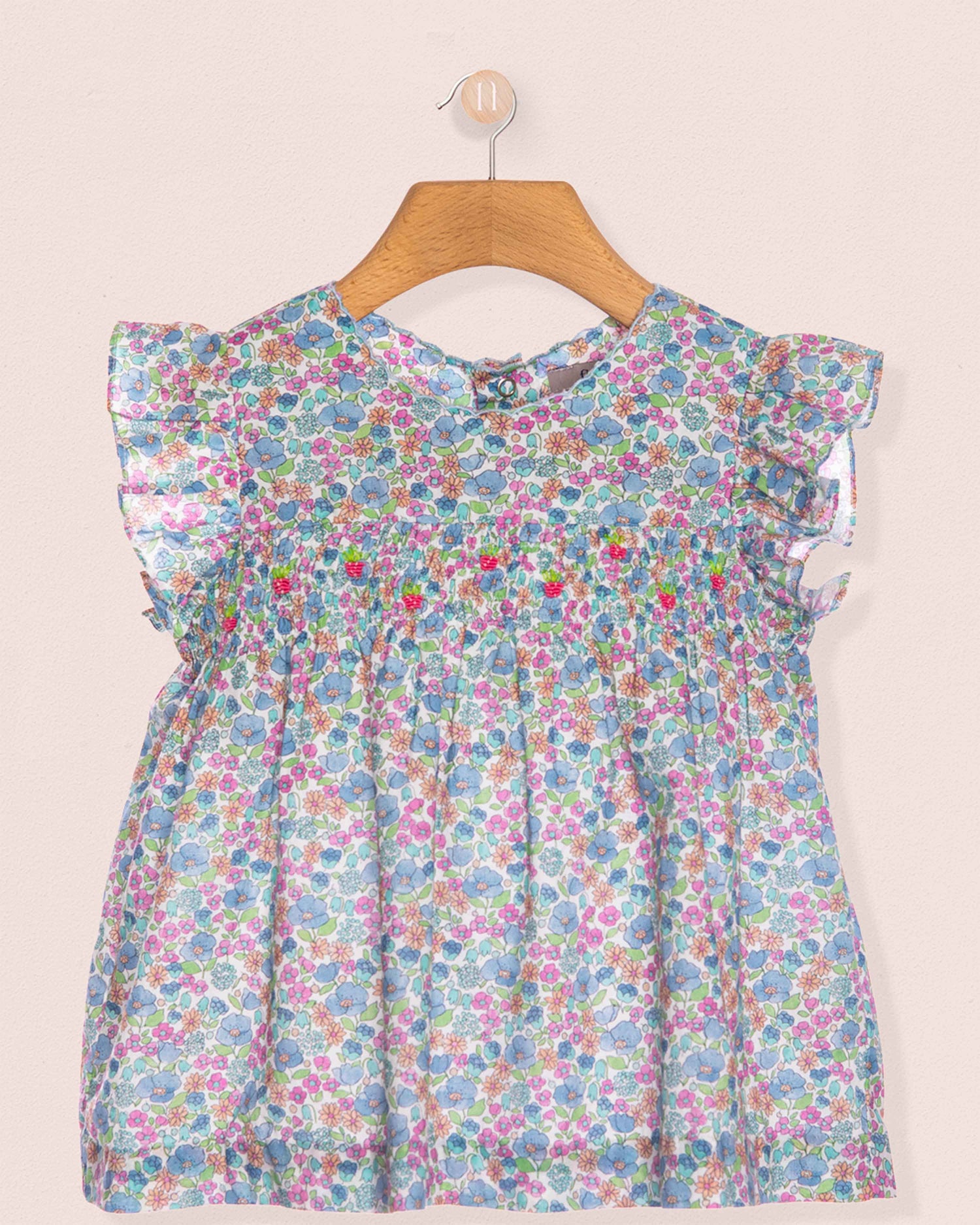 Honor Blue Primrose Smocked Voile Tunic Outfit