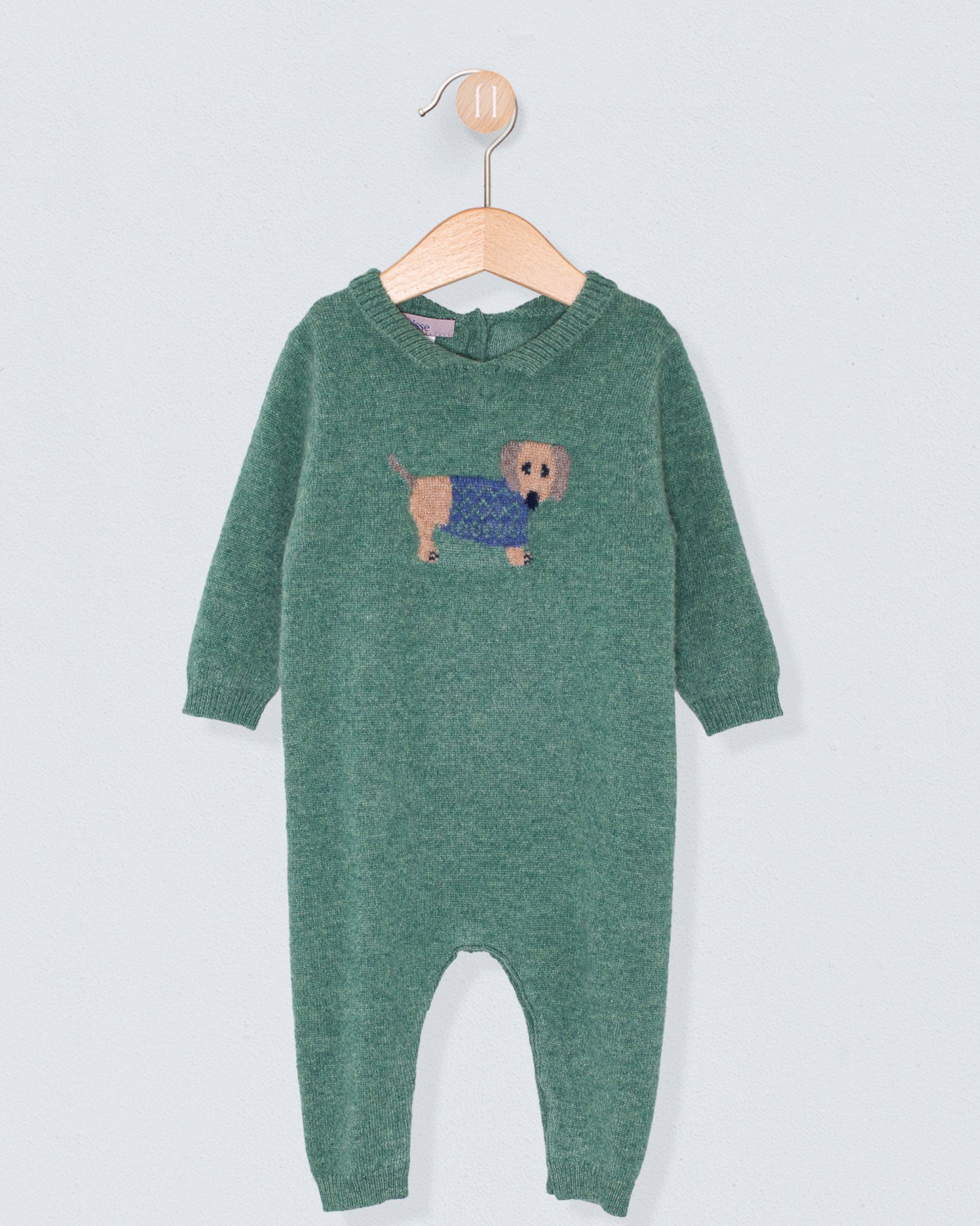 Laurent Hunter Cashmere Dachshund Romper - Romper