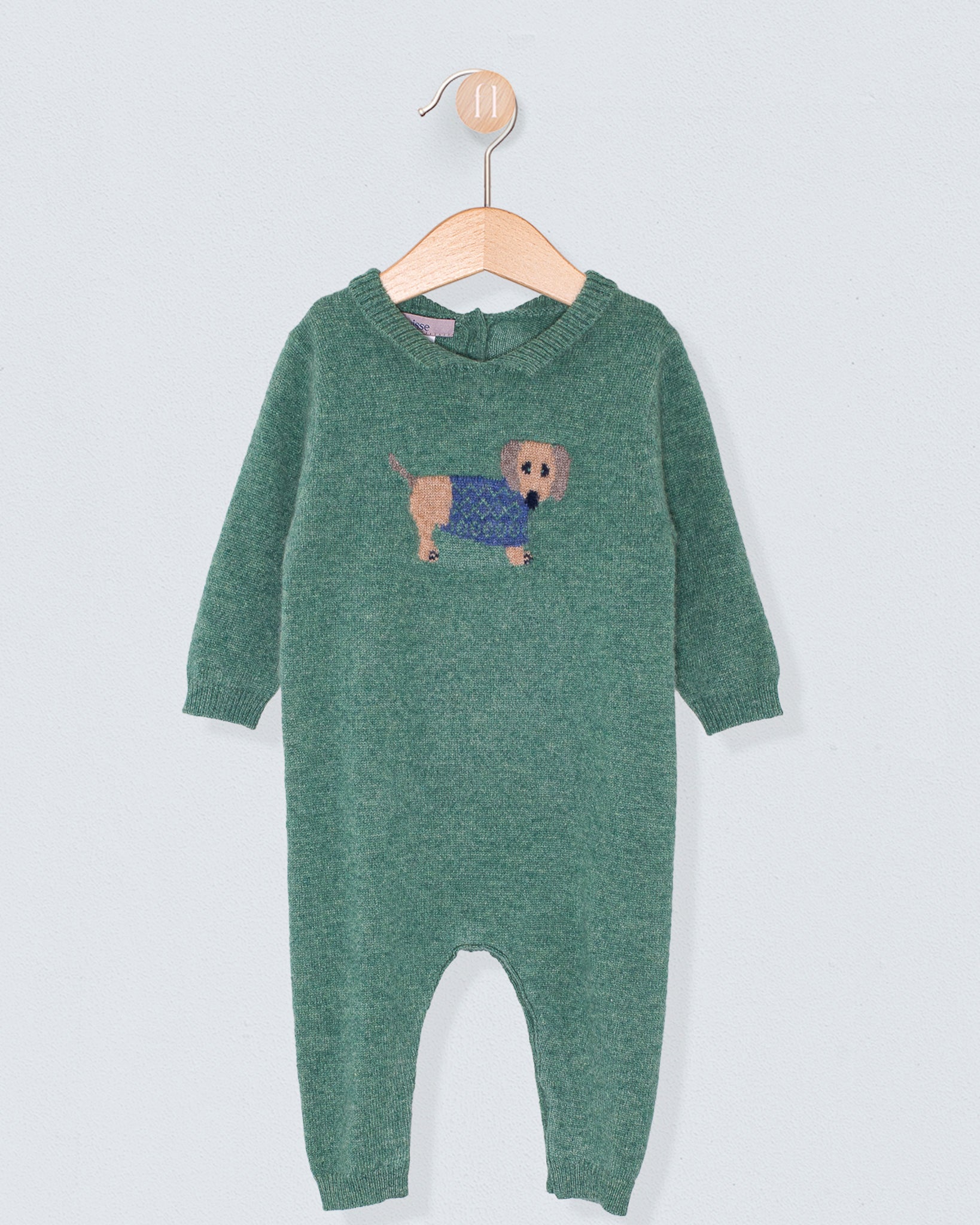 Laurent Hunter Cashmere Dachshund Romper - Romper