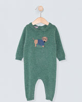 Laurent Hunter Cashmere Dachshund Romper