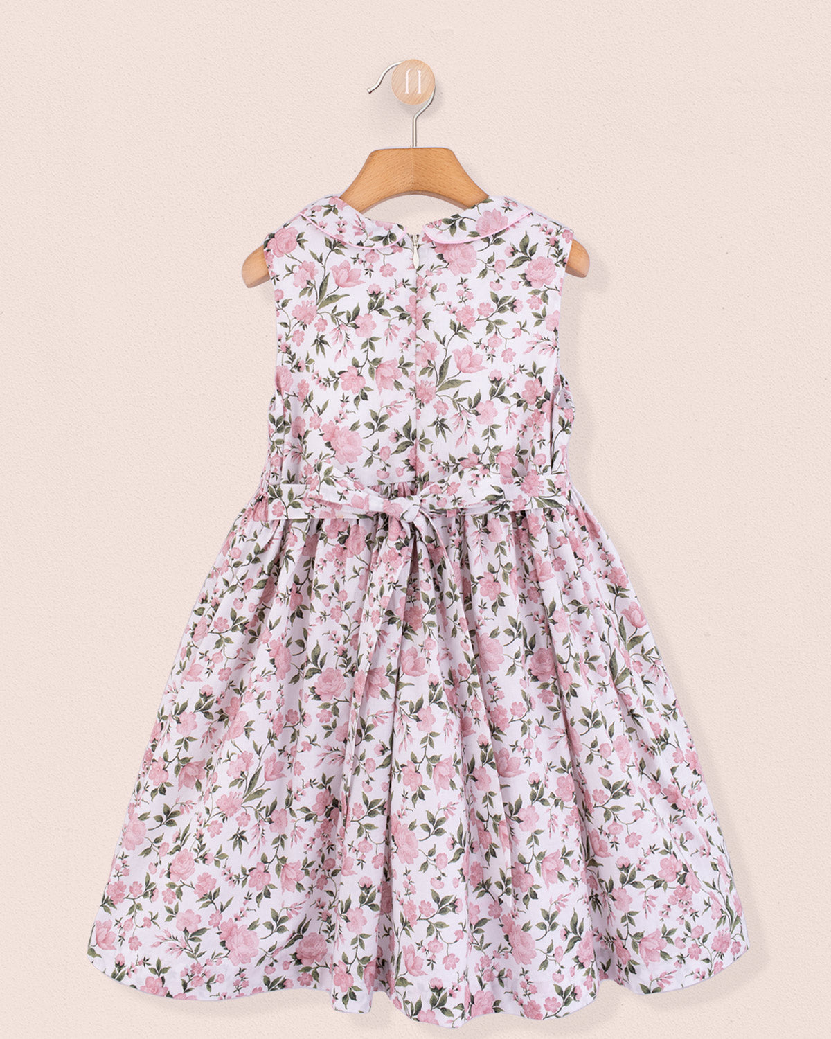 Valentine French Blush Rosebud Smock - Smocked Dress