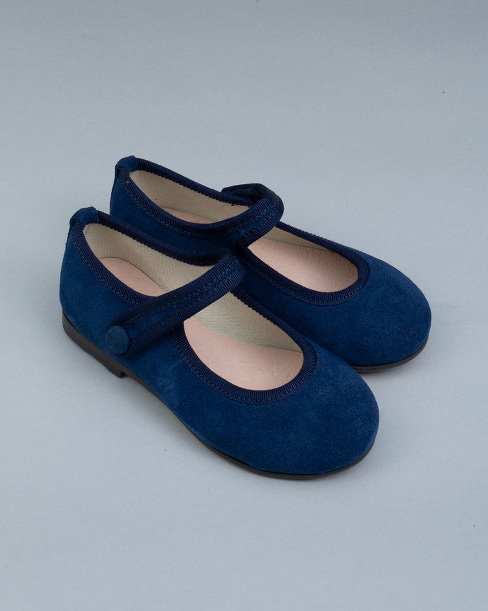 Elizabeth Twilight Suede Mary-Jane With Velcro Closure