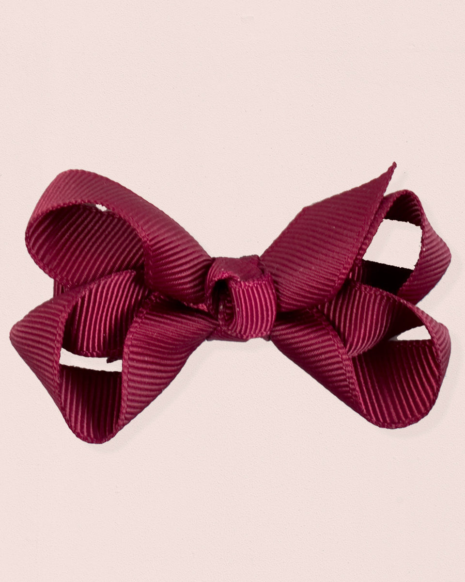 Hairbow 6cm Burgundy Gros Grain