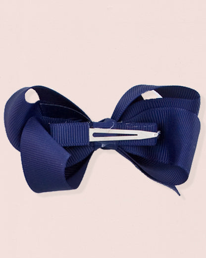 Hairbow 8cm Navy Gros Grain - Hairbow