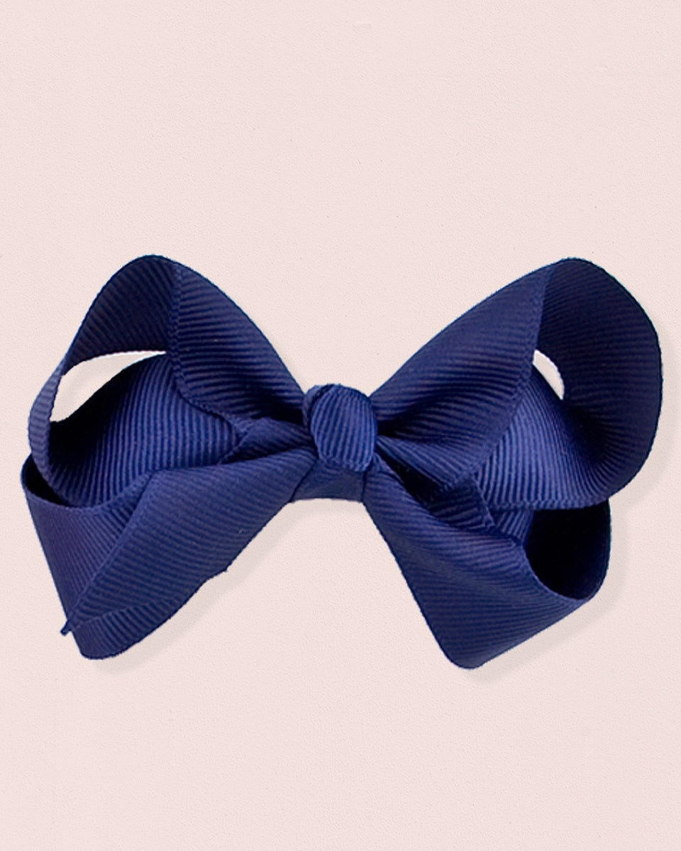 Hairbow 8cm Navy Gros Grain