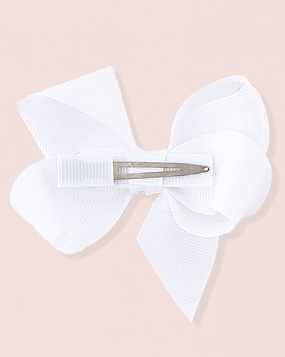 Hairbow 8cm White Gros Grain - Hairbow
