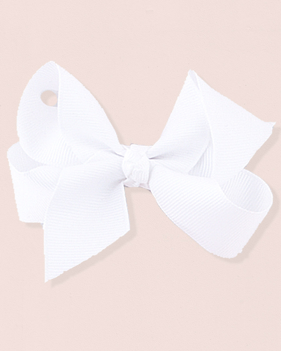 Hairbow 8cm White Gros Grain