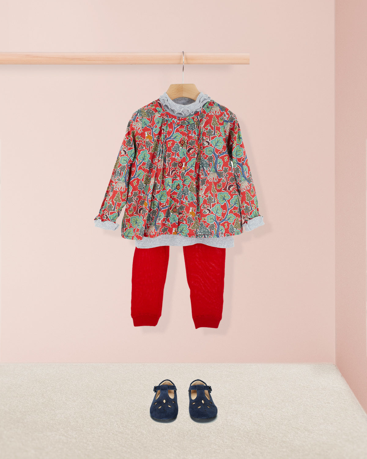 Ruffle Tunic Liberty Deer - Tunic