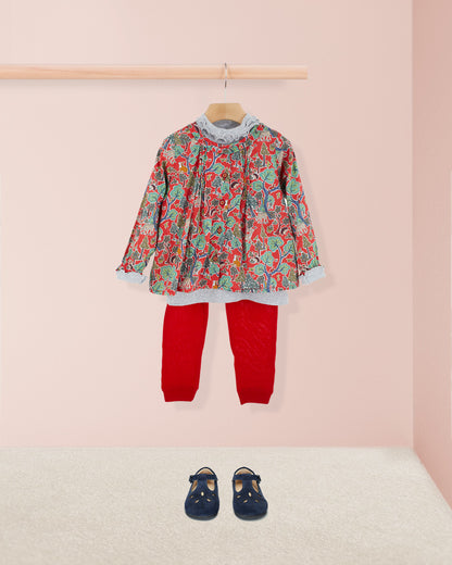 Ruffle Tunic Liberty Deer - Tunic