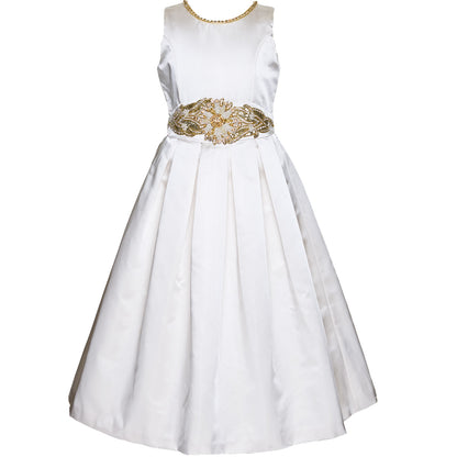 Raquelle Gold Satin Gown - Dress