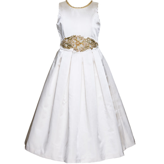 Raquelle Gold Satin Gown - Dress