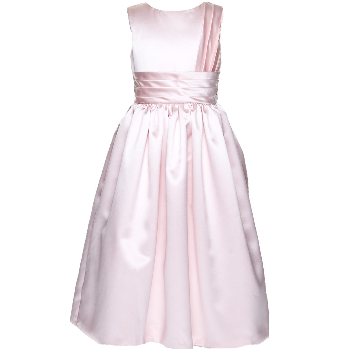 Venezia Peach Satin Gown - Dress