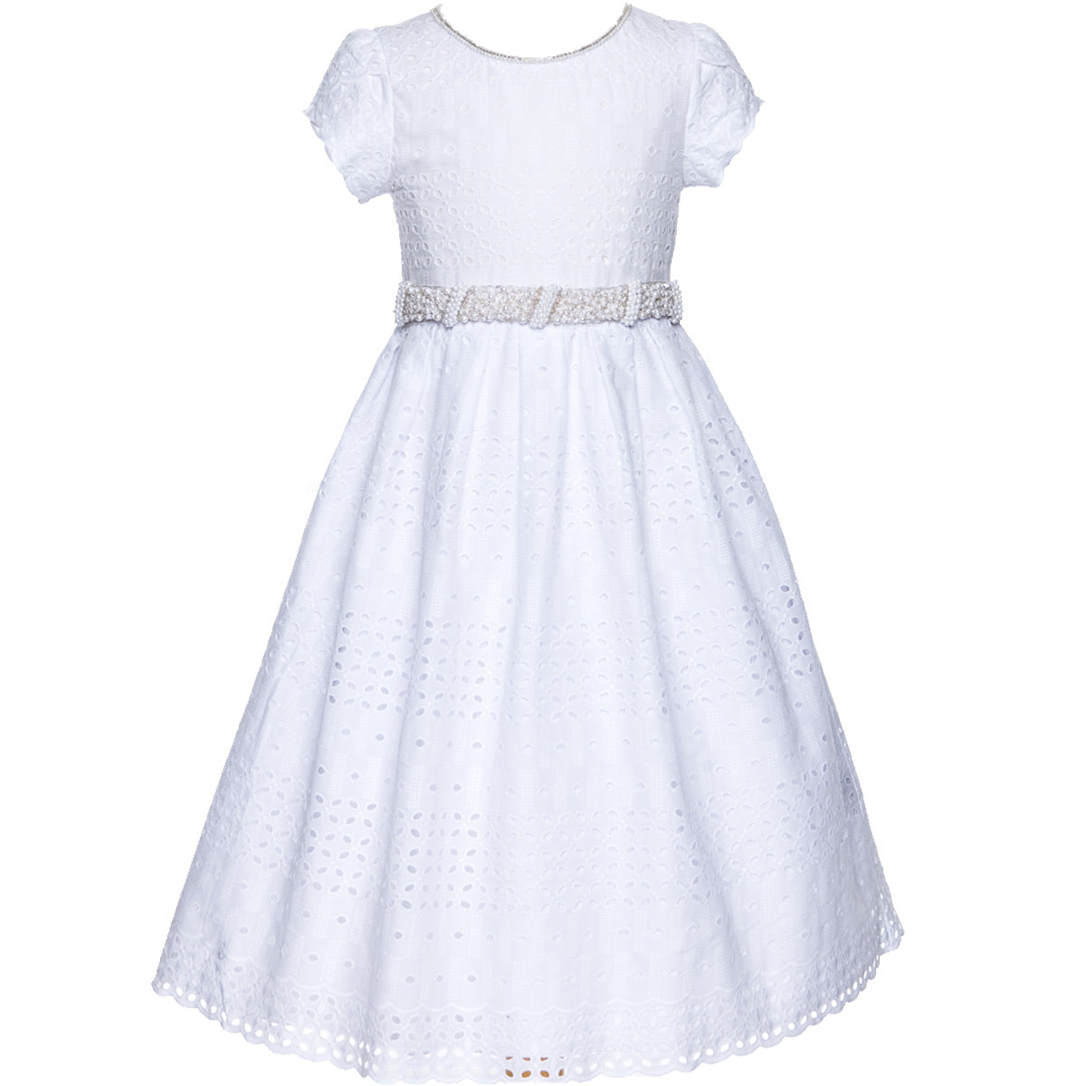 Caroline White Eyelet Gown - Dress