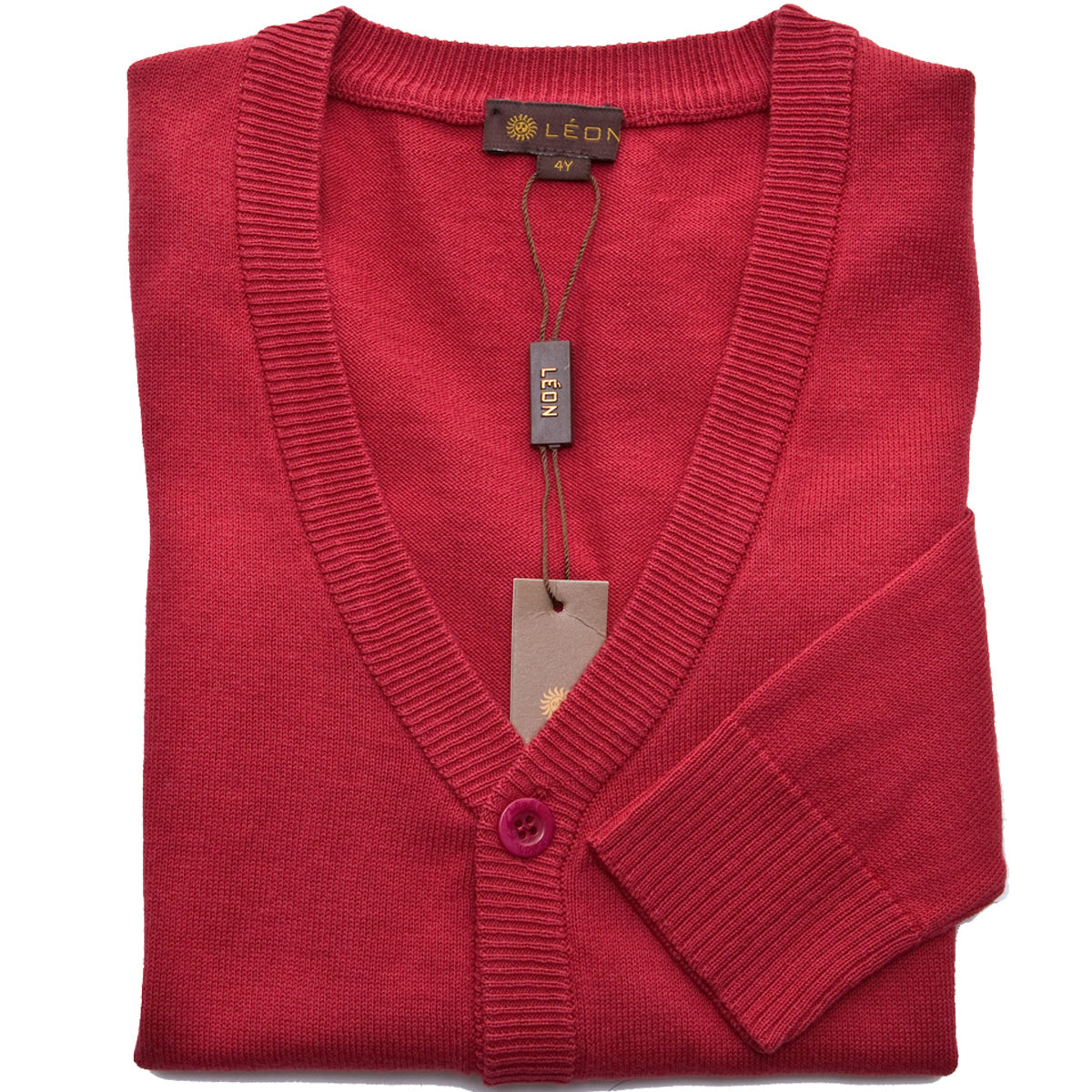 Nicholas Burgundy Cotton Cardigan - Sweater