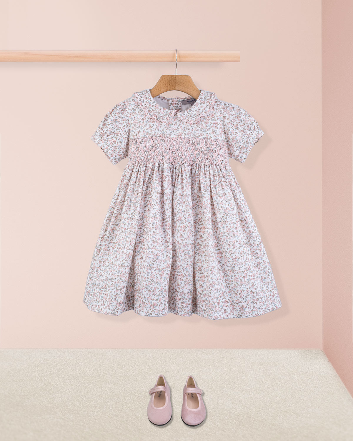 Valentina French Antique Pink Smock - Smocked Dress