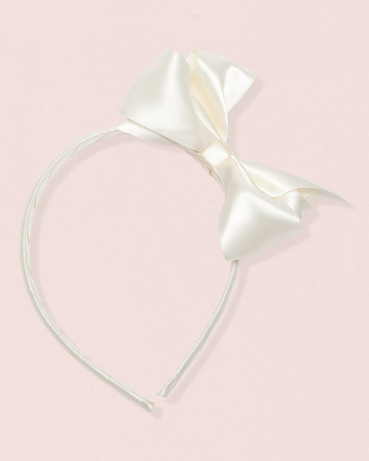 Headband Cream Satin - Hairbow